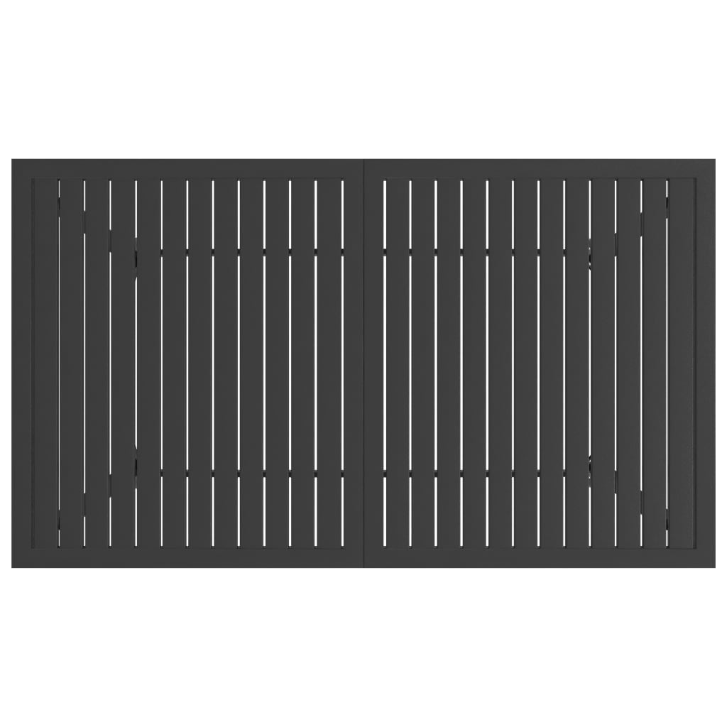 Gartentisch Anthrazit 140x80x72 cm Stahl